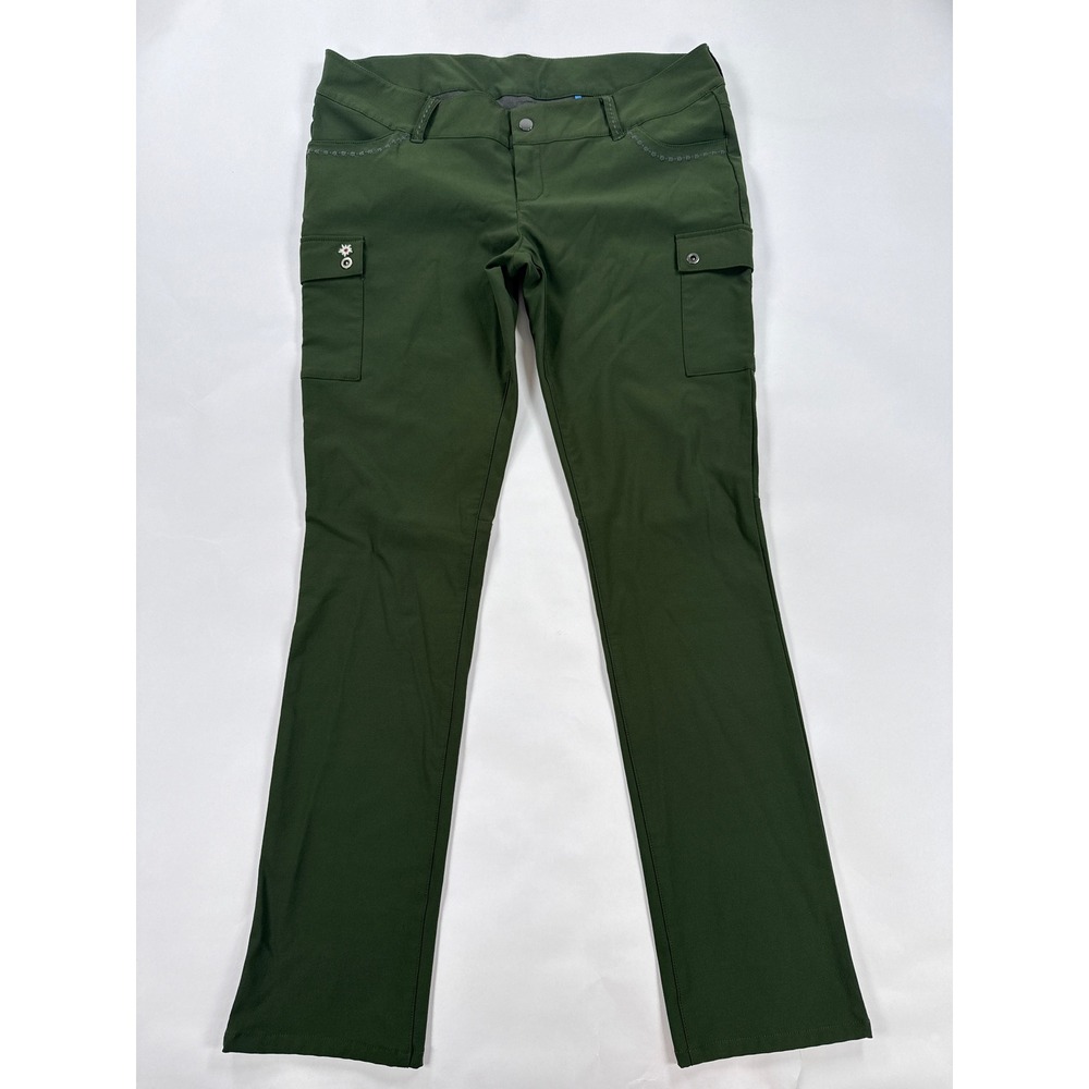 Alp-n-Rock Womens Cargo Pants Size 5 Green Straight Leg Stretch Outdoor Luxury